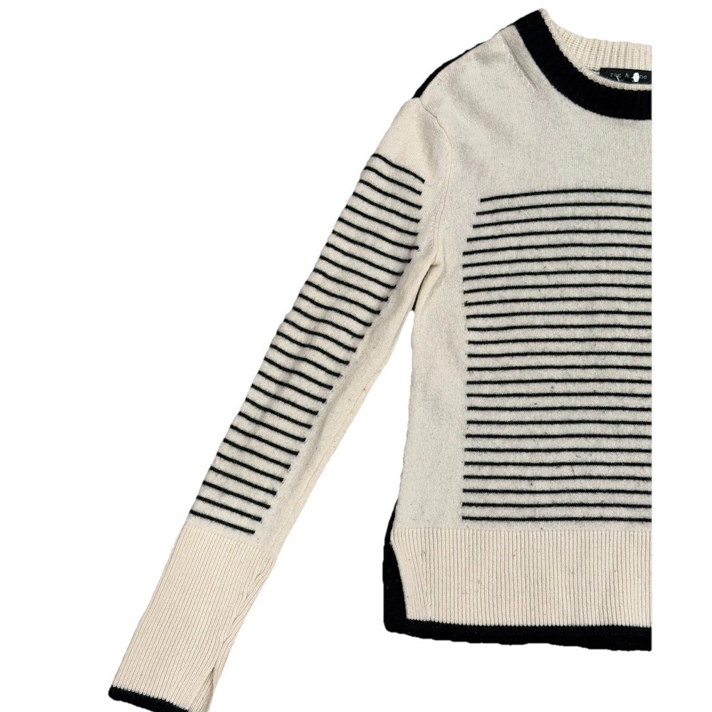 Rag & Bone Masie 100% Cashmere Striped Sweater Size XXS Preppy Luxury Nautical - Picture 3 of 8